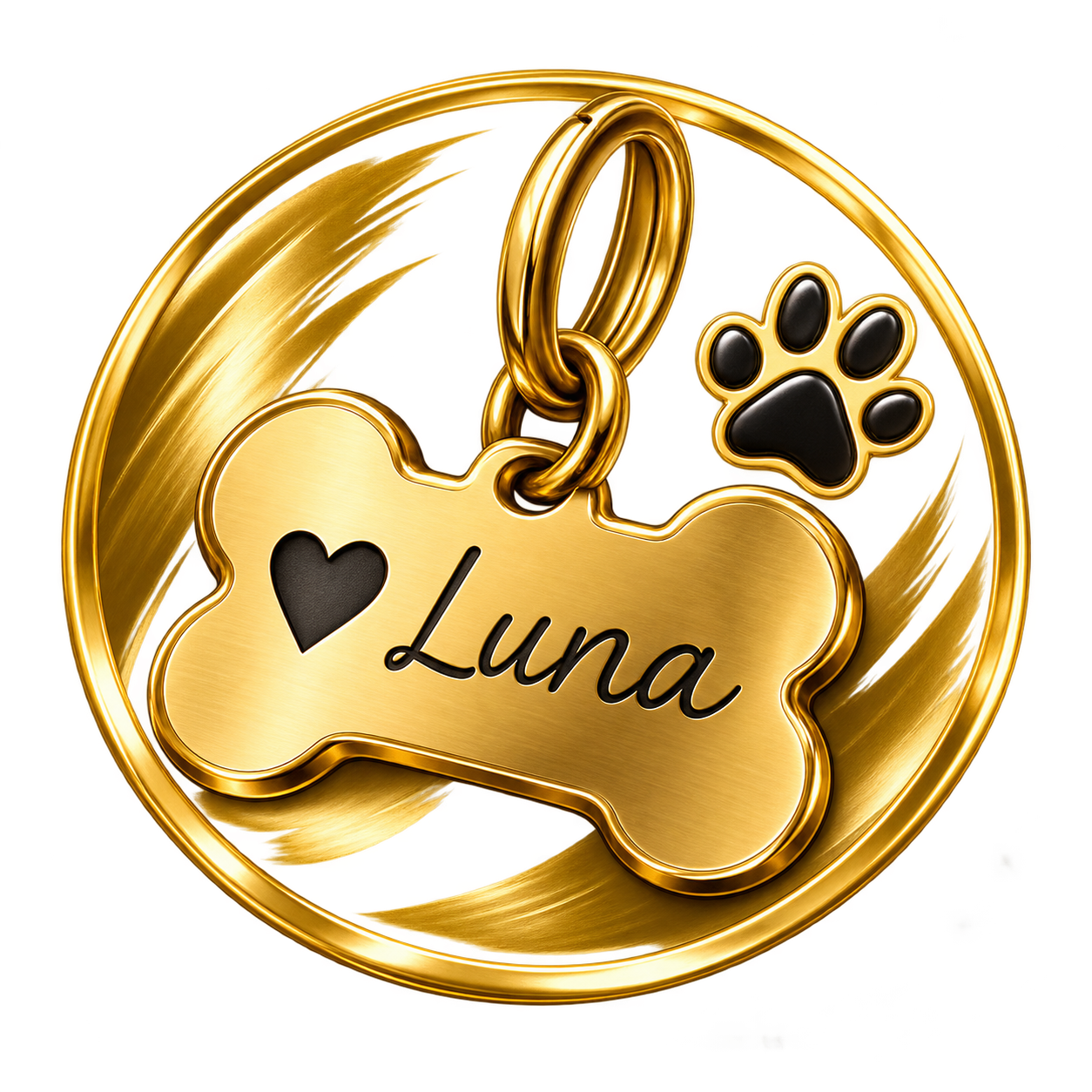 Personalizirana pasja identifikacijska ploščica z imenom Luna – Don’s Choice